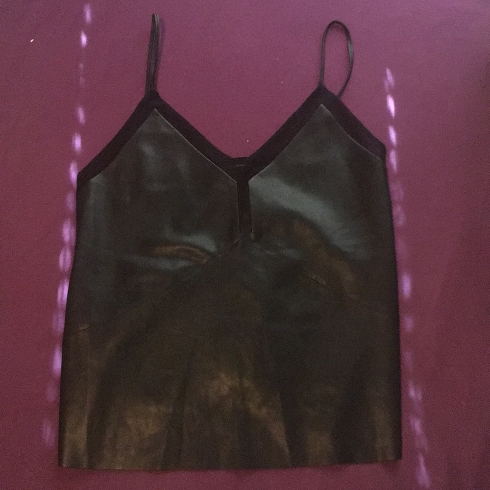 Zara Black Leather Tank